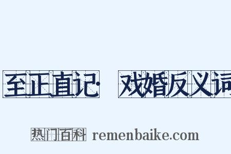 至正直记·戏婚反义词是什么意思的图片